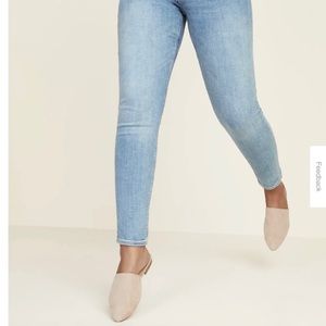 Womens Mid Rise Rockstar Super Skinny Jeans Denim Sz 10 Stretchy Old Navy